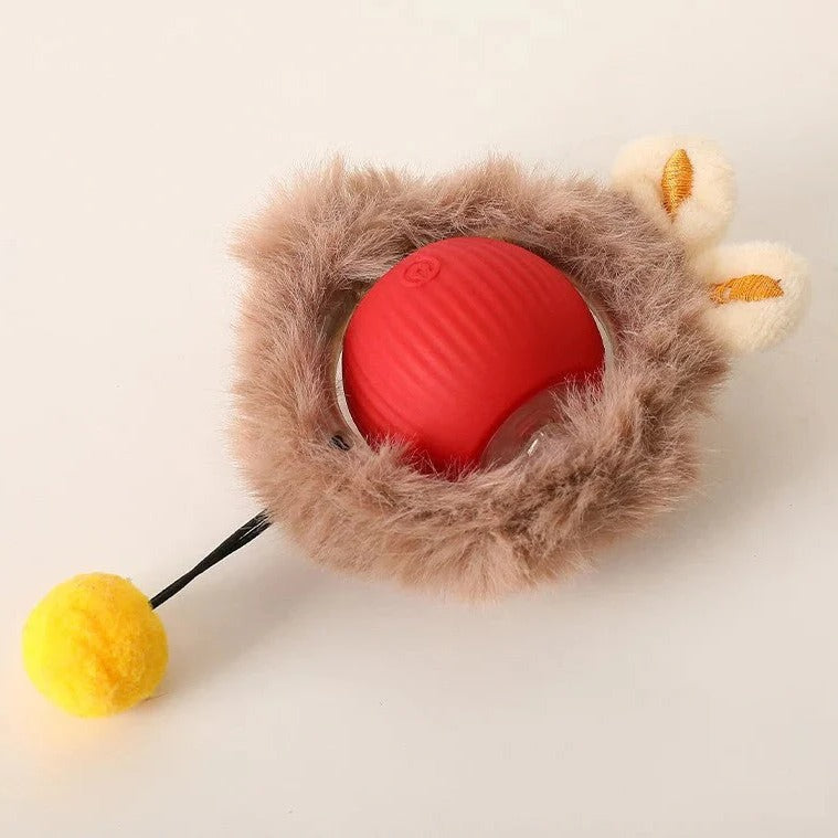 Motion Rolling Dog Ball Toy with Tail Attachment