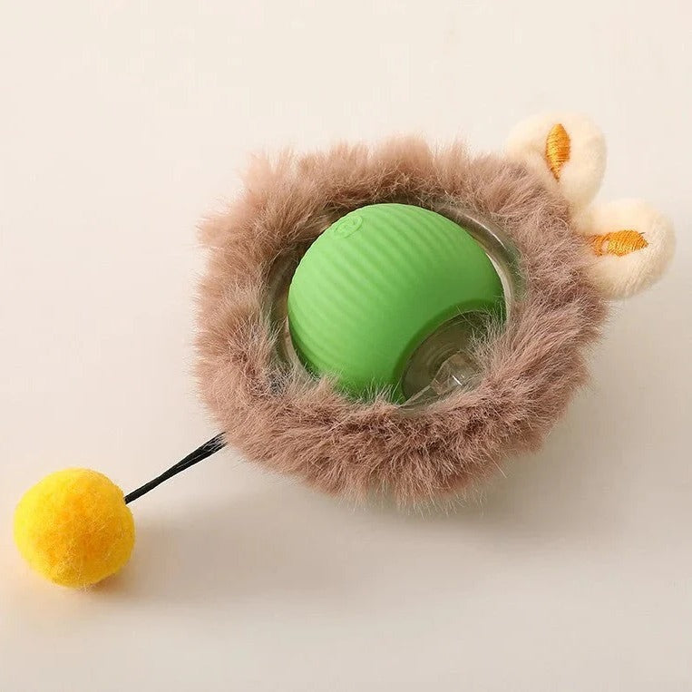 Motion Rolling Dog Ball Toy with Tail Attachment
