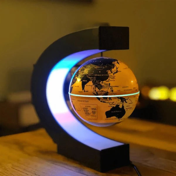 Levitating LED Globe with C-Frame Display