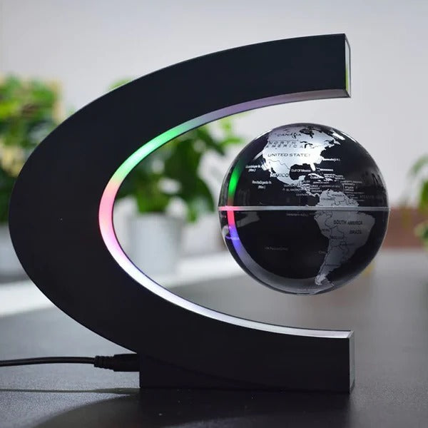Levitating LED Globe with C-Frame Display