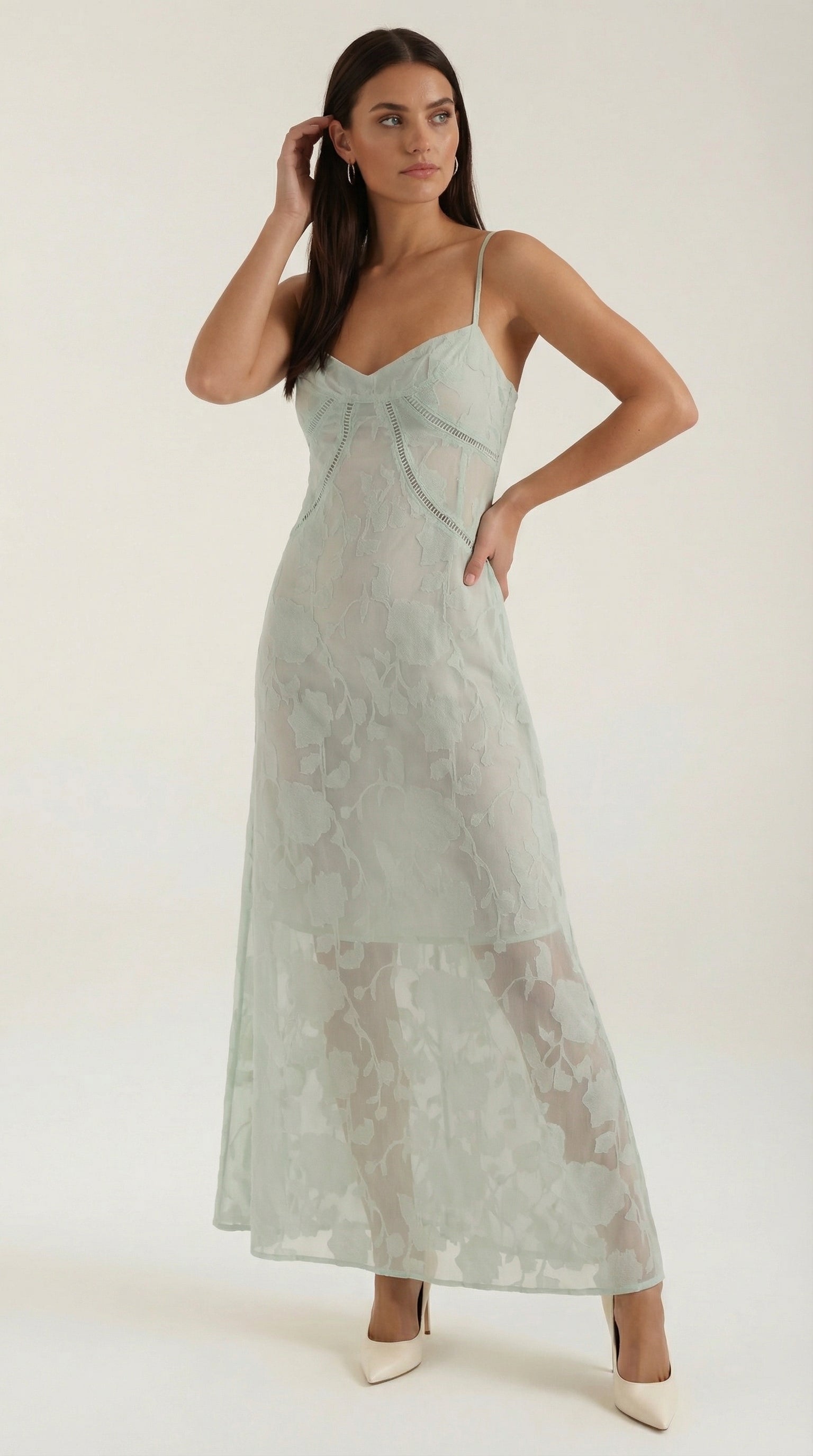 Women’s Floral Jacquard Sweetheart Neck Maxi Dress – Elegant Bridal Formal Evening Gown