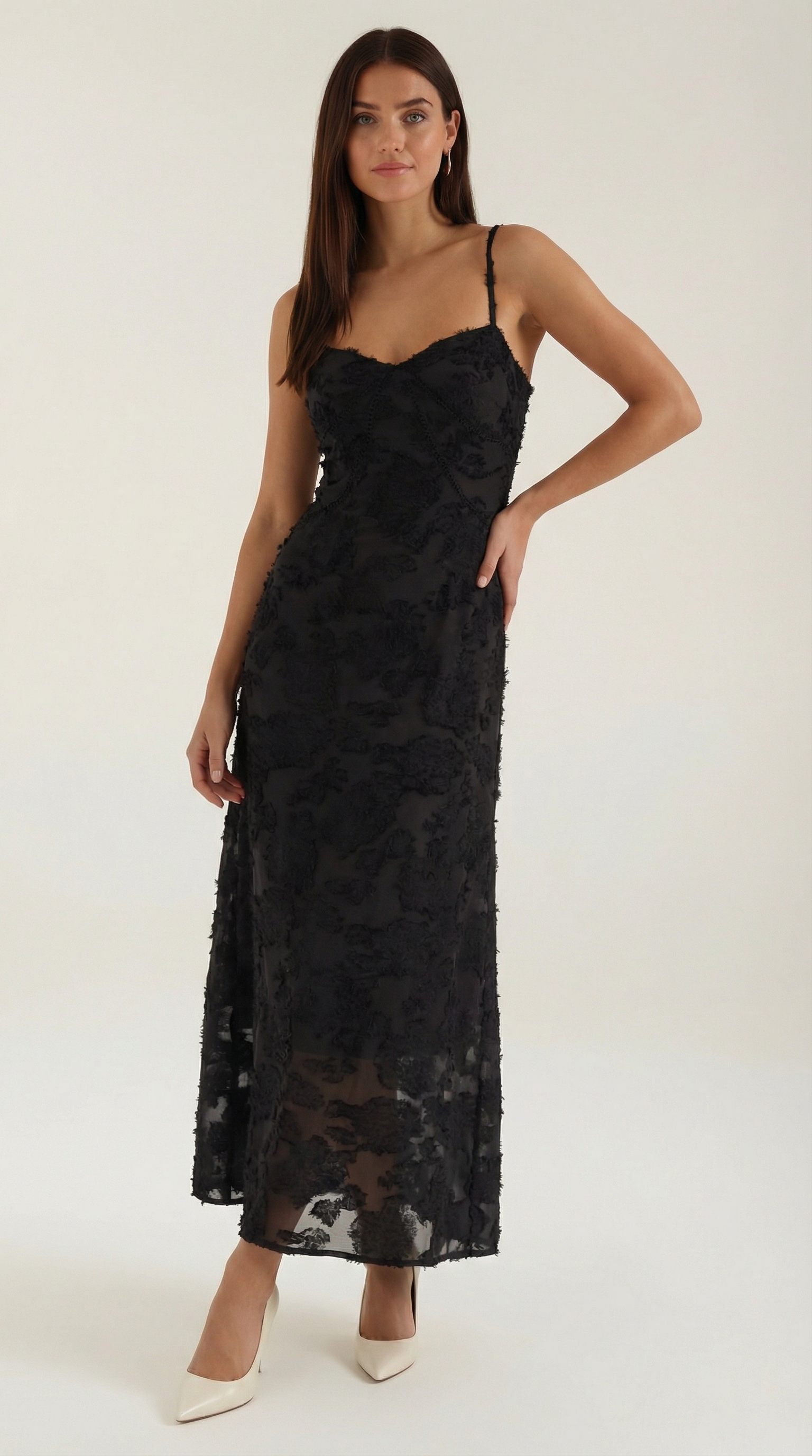 Women’s Floral Jacquard Sweetheart Neck Maxi Dress – Elegant Bridal Formal Evening Gown