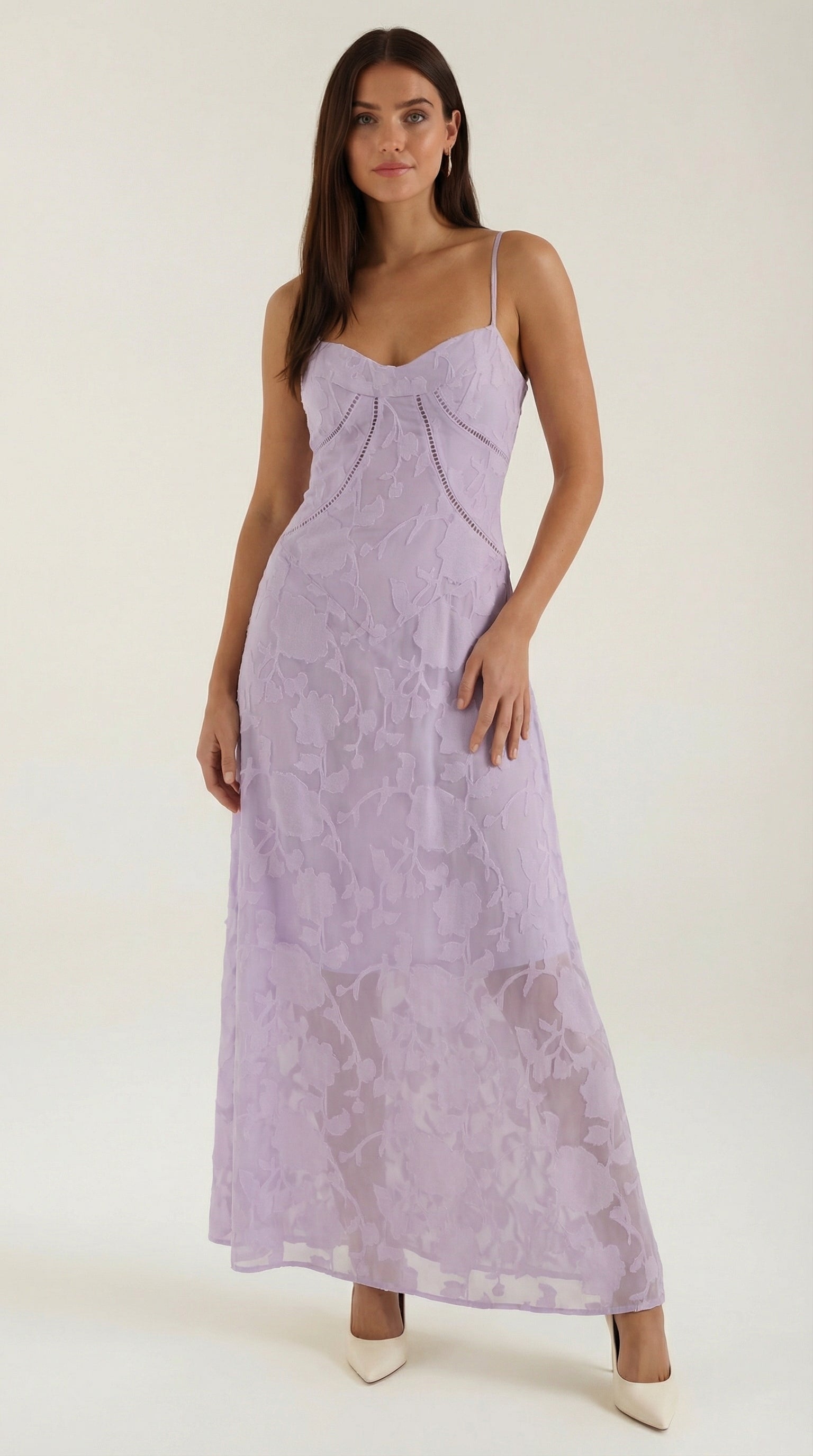 Women’s Floral Jacquard Sweetheart Neck Maxi Dress – Elegant Bridal Formal Evening Gown