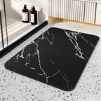 Quick-Dry Diatom Stone Bath Mat — Non-Slip Marble Look
