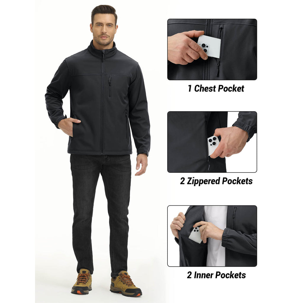 Caleb | Waterproof Hiking Jacket for Men, Softshell Outdoor Rain Jacket 3