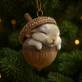 Woodland Acorn Animal Christmas Ornament — Single Piece
