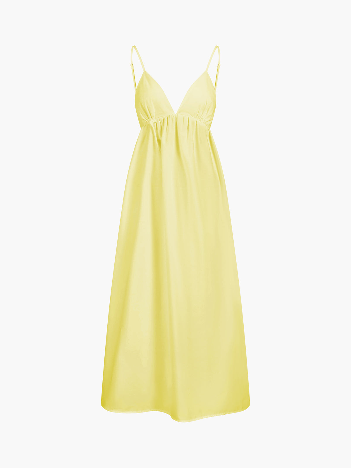 Women’s Plain Cotton V-Neck Sleeveless Maxi Dress