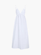 Women’s Plain Cotton V-Neck Sleeveless Maxi Dress