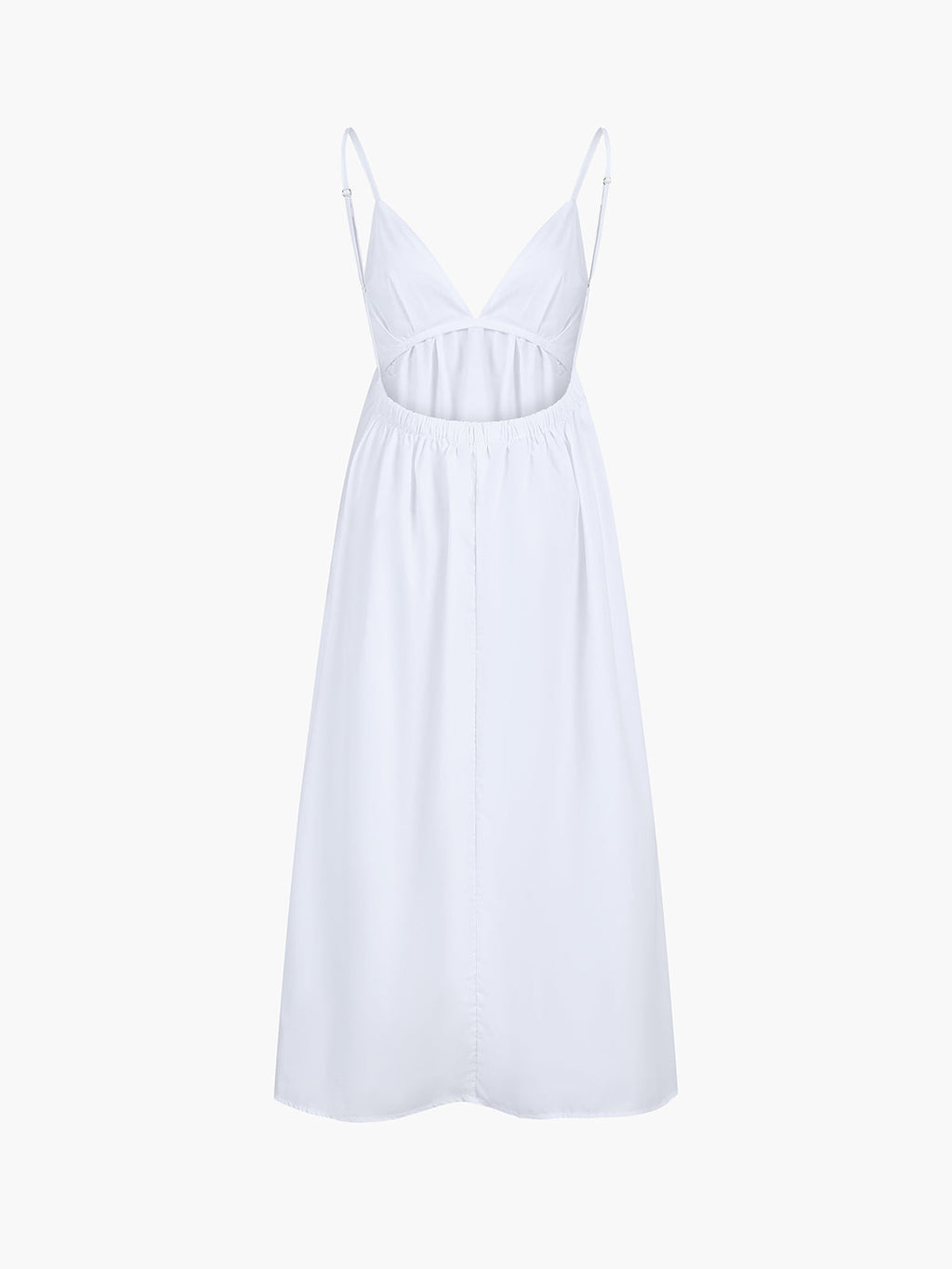 Women’s Plain Cotton V-Neck Sleeveless Maxi Dress