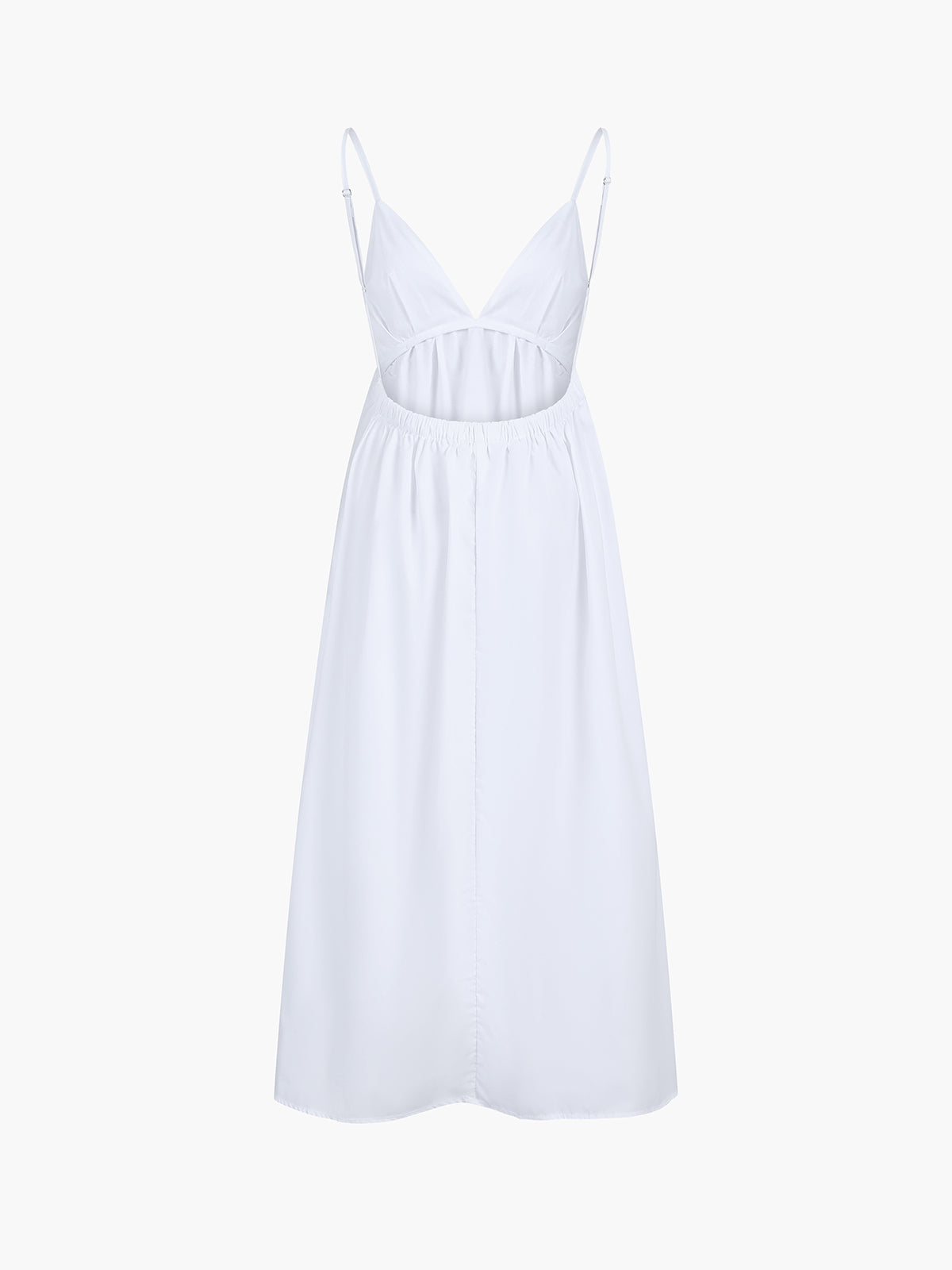 Women’s Plain Cotton V-Neck Sleeveless Maxi Dress