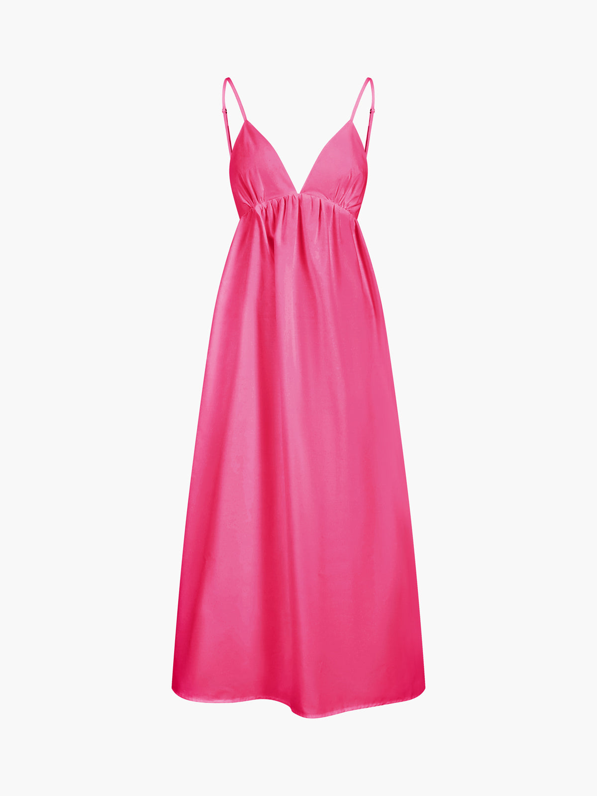 Women’s Plain Cotton V-Neck Sleeveless Maxi Dress