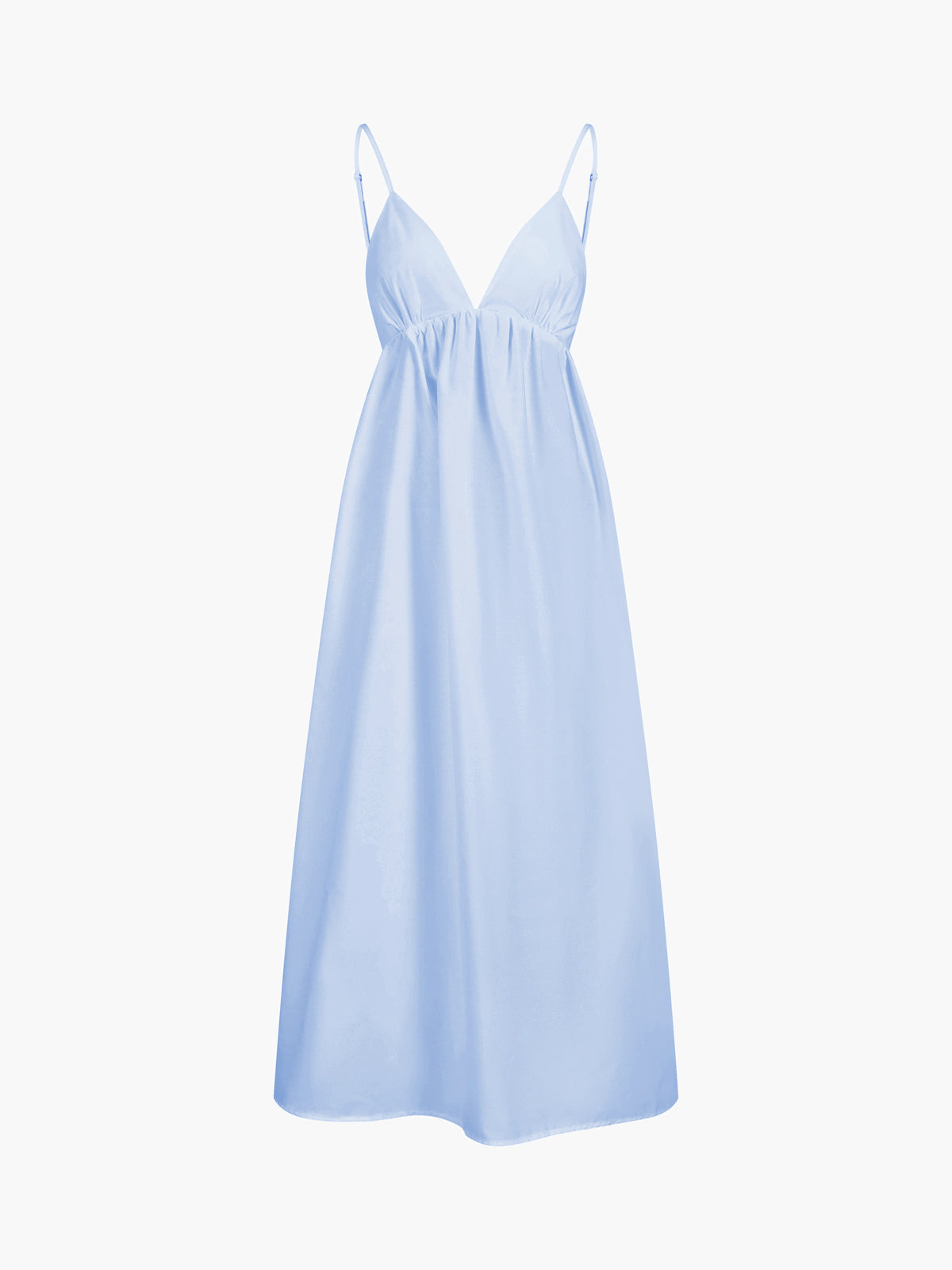 Women’s Plain Cotton V-Neck Sleeveless Maxi Dress