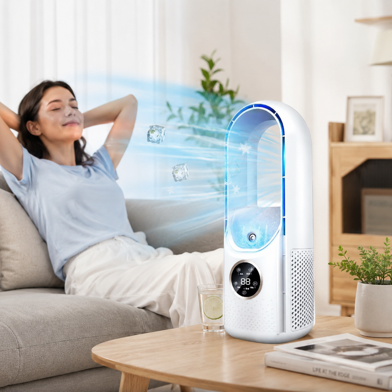 Portable Bladeless Air Cooler — Compact Personal Fan