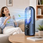 Portable Bladeless Air Cooler — Compact Personal Fan