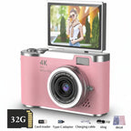 4K Compact Camera with Flip Screen and 48MP Sensor