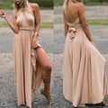 Women’s Adjustable Backless Maxi Dress – Lightweight Elegant Long Dress for Wedding, Dinner & Vacation
