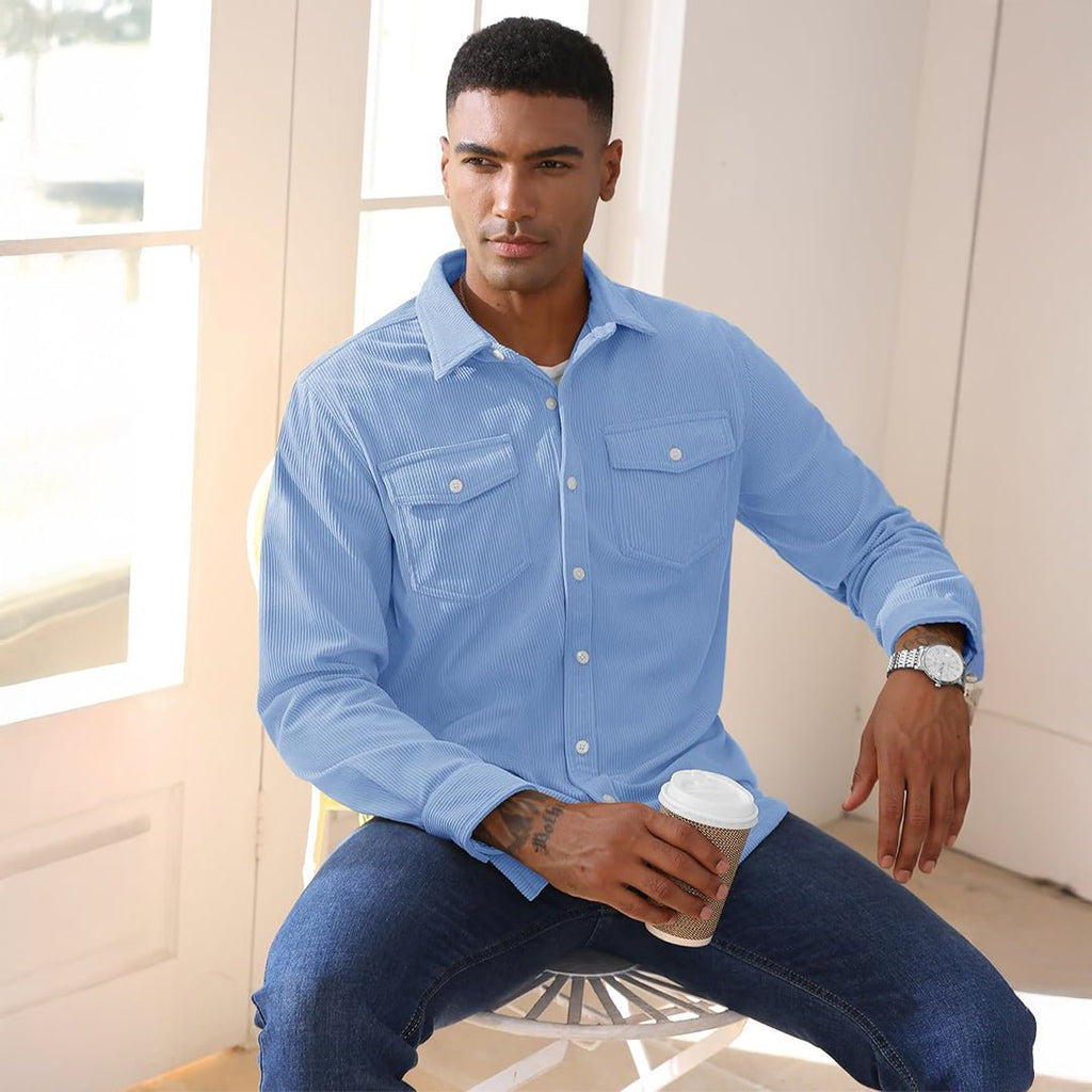 Ethan | Casual Lightweight Men's Shirt Jacket with Button-Down Collar 2