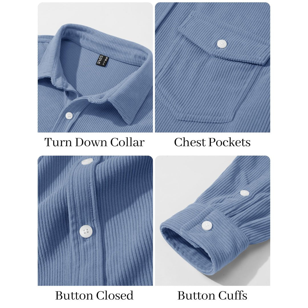 Ethan | Casual Lightweight Men's Shirt Jacket with Button-Down Collar 3