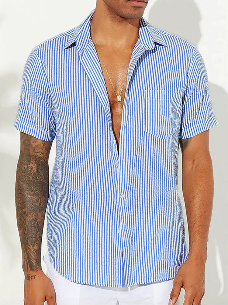 Ethan | Comfortable Lightweight Striped Men's Shirt 0
