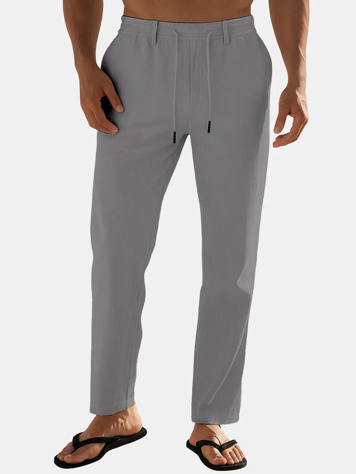 Ethan | Relaxed Fit Linen Blend Drawstring Pants