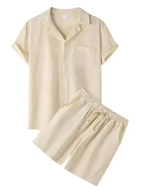 Ethan | Relaxed Lightweight Linen Men's Shorts Set 0