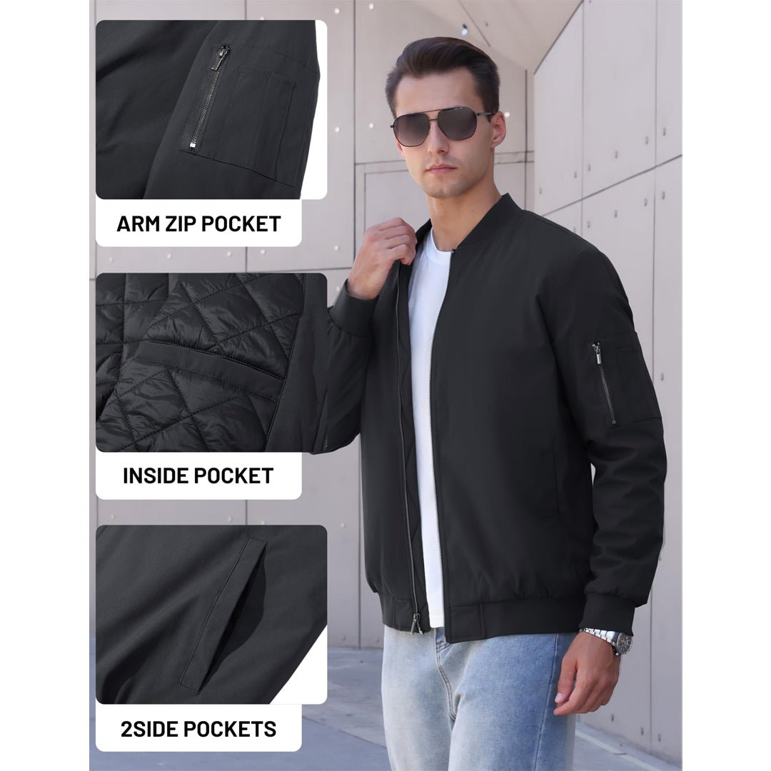 Ethan | Thermal Waterproof Mens Bomber Jacket 2