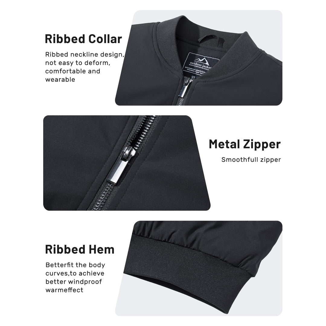 Ethan | Thermal Waterproof Mens Bomber Jacket 3