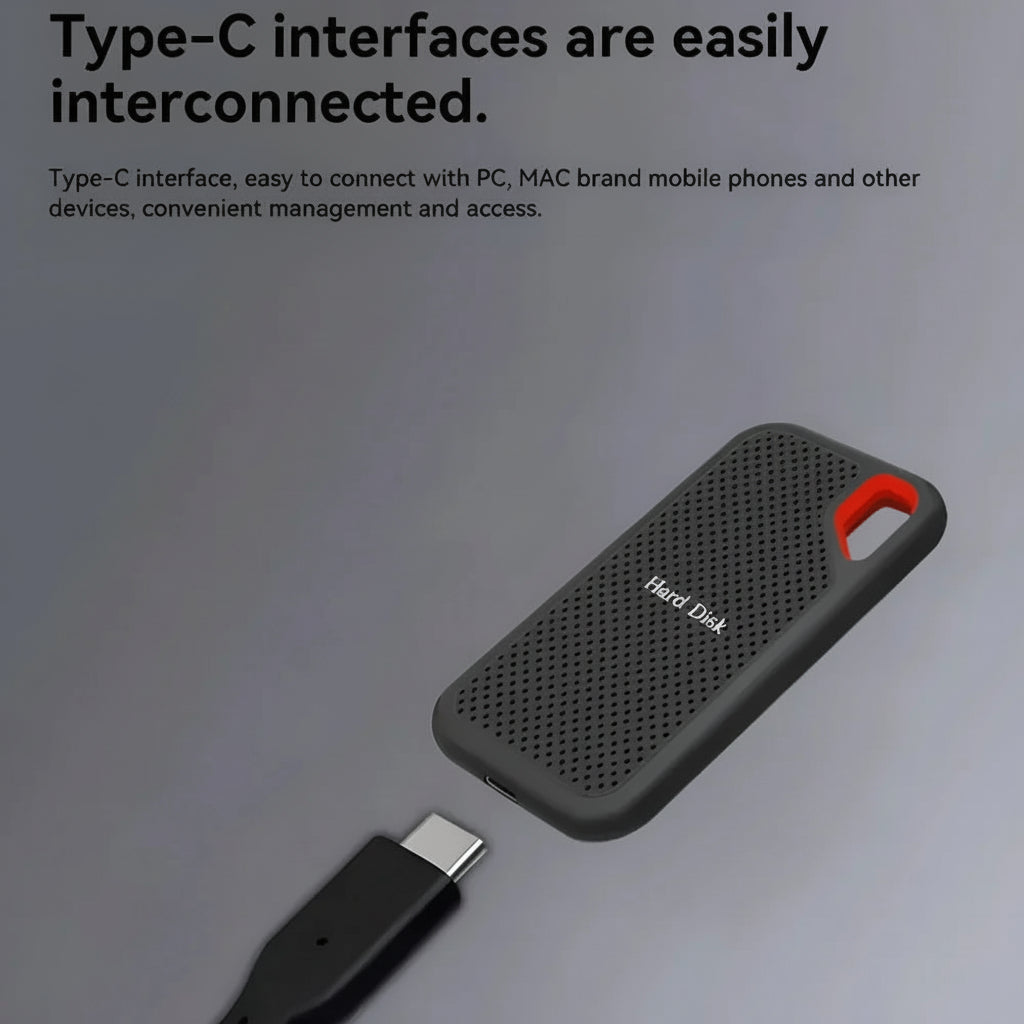 Portable SSD Drive USB-C High-Speed External Storage