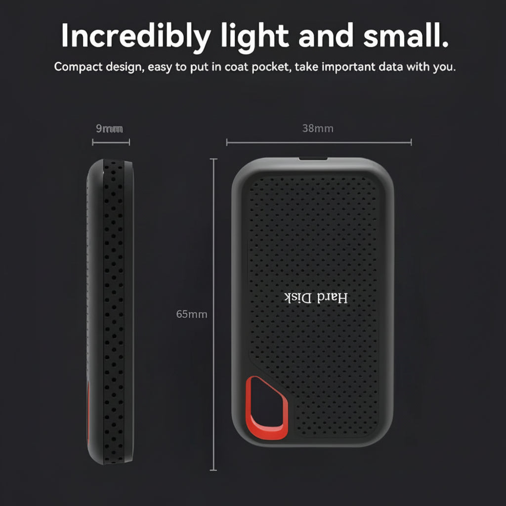 Portable SSD Drive USB-C High-Speed External Storage