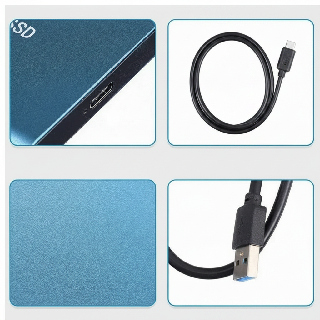 USB Portable SSD — Sleek Aluminium Mobile Drive