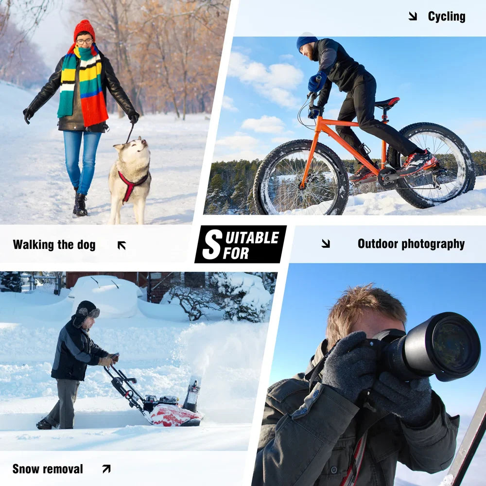 Battery Heated Winter Gloves — Waterproof, Touchscreen