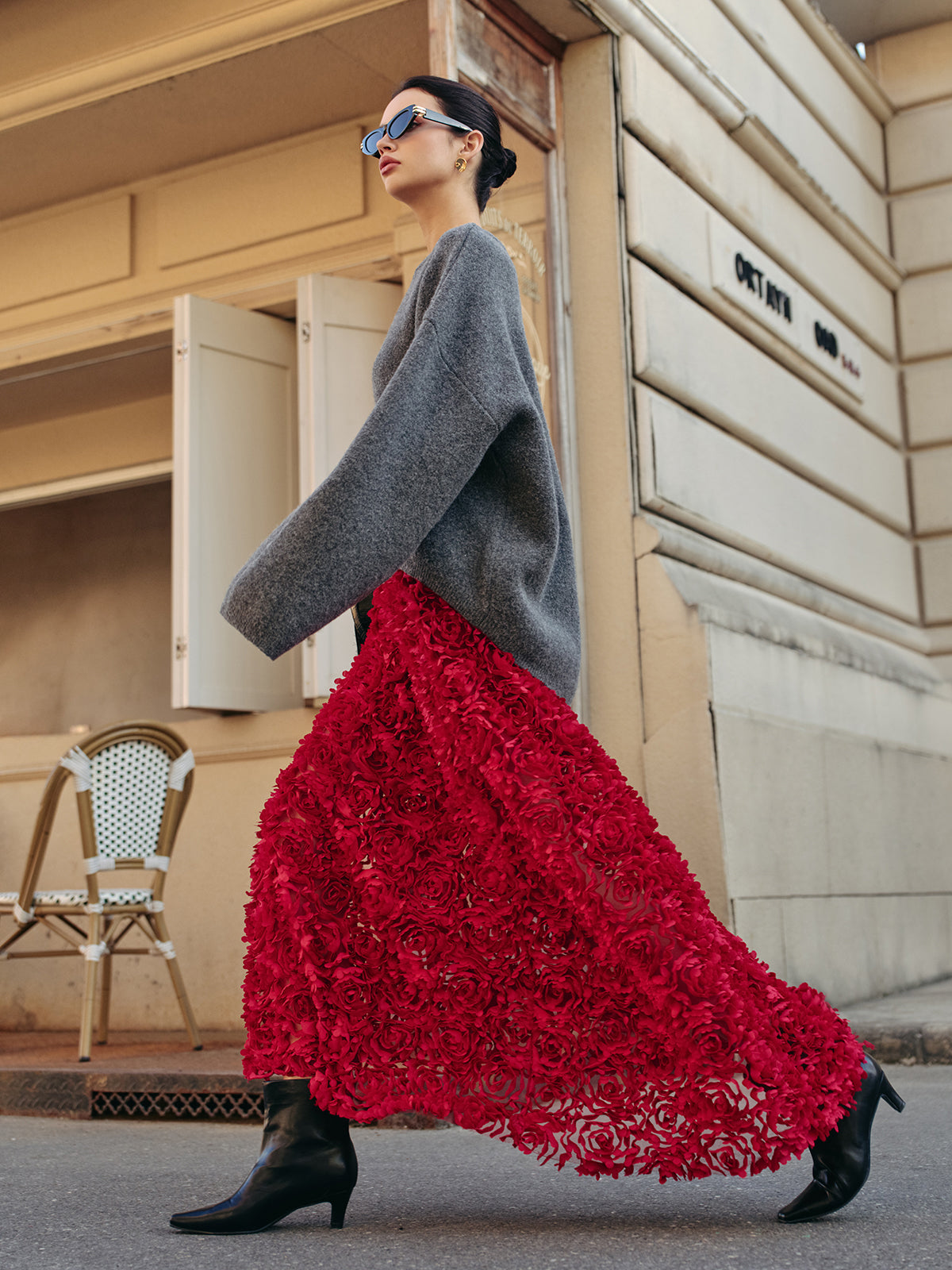 Women’s Elegant Jacquard Maxi Dress – High Waist Romantic Long Dress for Wedding, Party & Vacation
