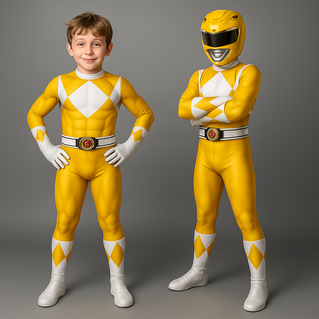 Kids Superhero Jumpsuit Costume with Muscle Print