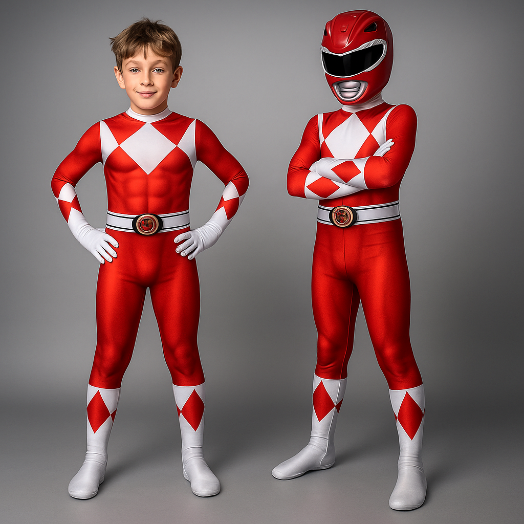 Kids Superhero Jumpsuit Costume with Muscle Print