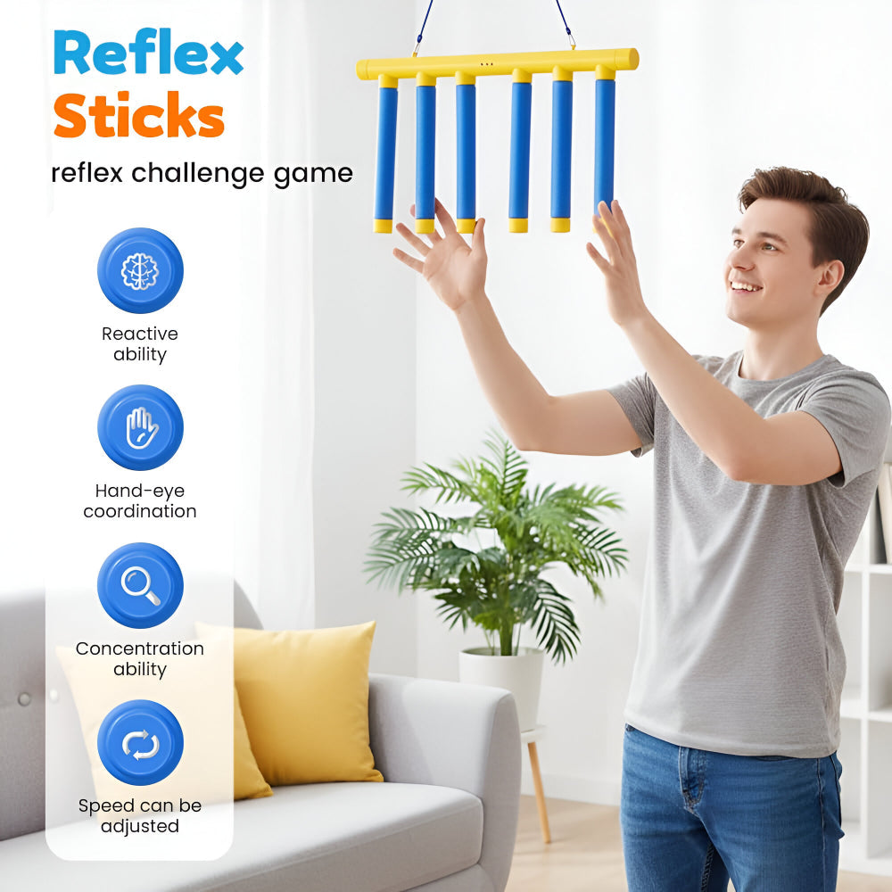 Reaction Trainer Game — Kids Falling Stick Challenge