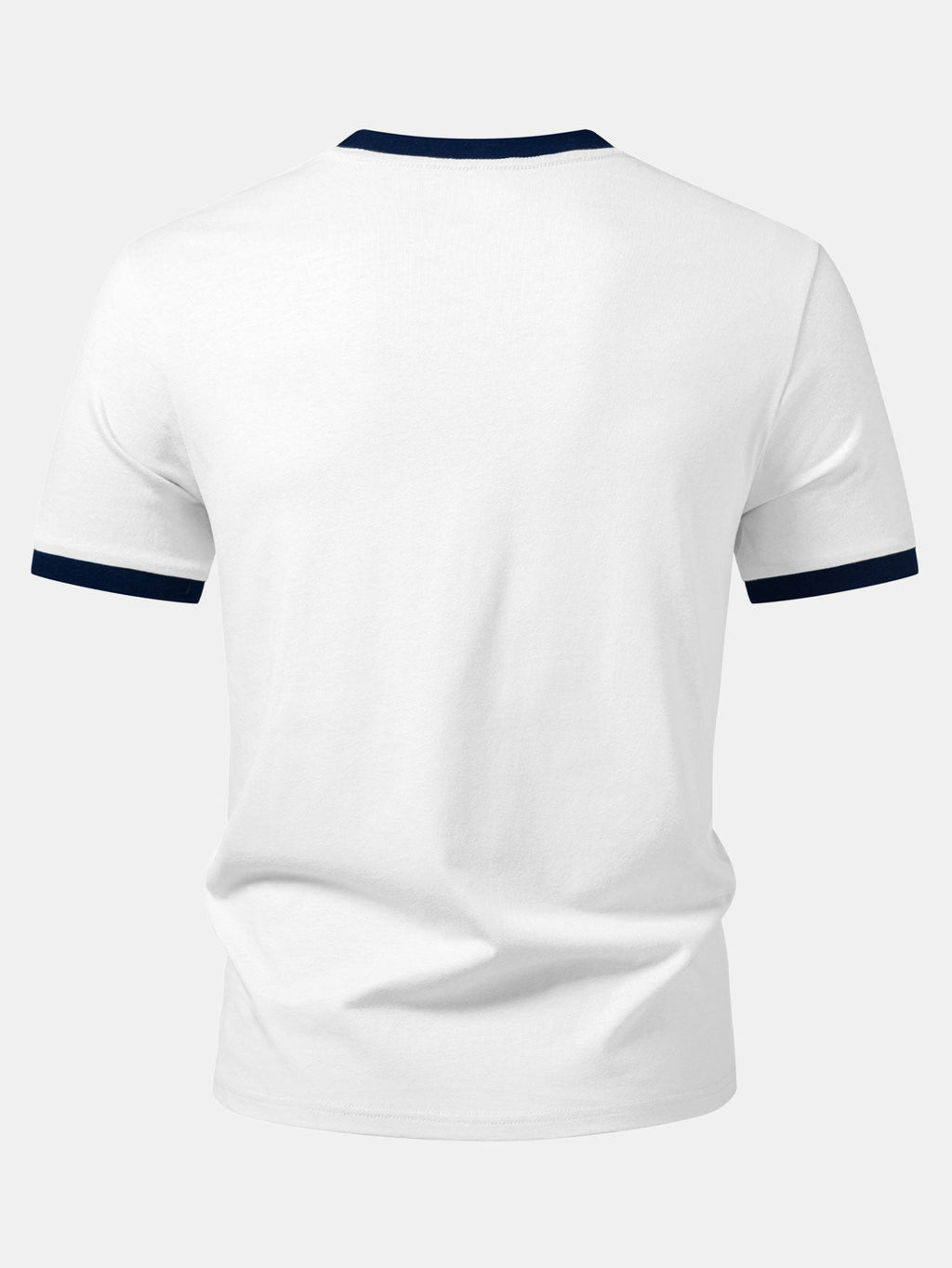Men’s Crew Neck Cotton T-Shirt with Contrast Trim – Soft Breathable Casual Regular Fit Everyday Essential Tee