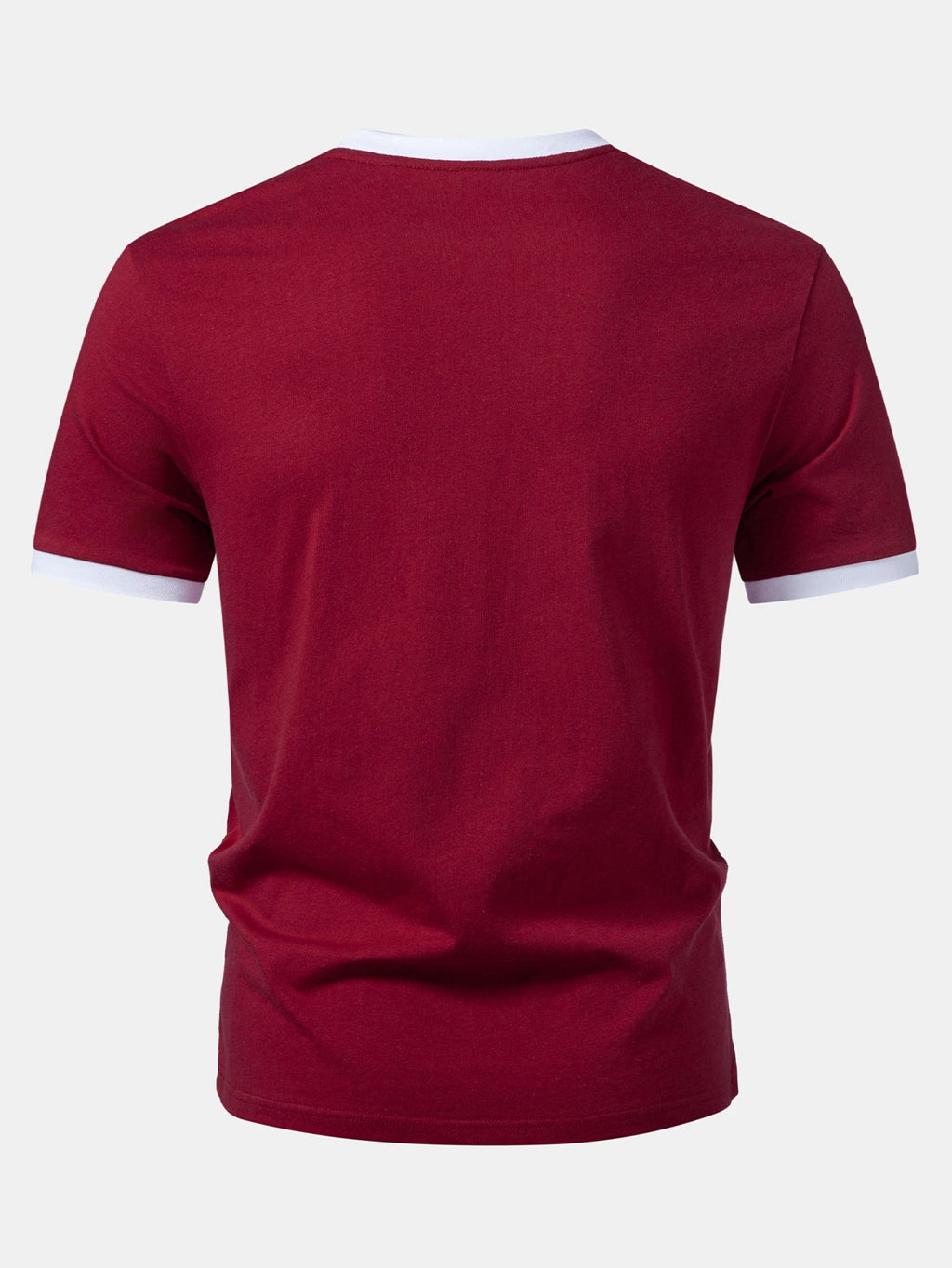 Men’s Crew Neck Cotton T-Shirt with Contrast Trim – Soft Breathable Casual Regular Fit Everyday Essential Tee