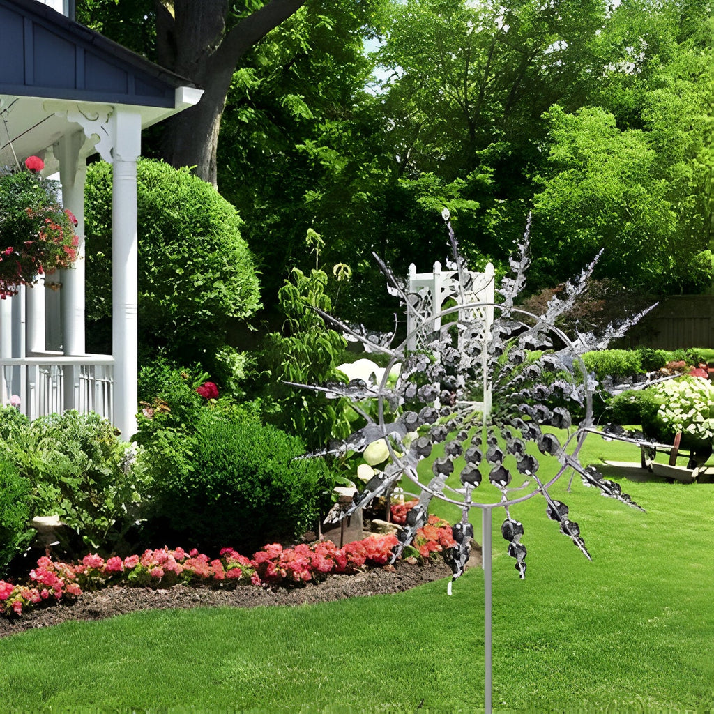 Weather-Resistant Kinetic Metal Wind Spinner — Garden Decor