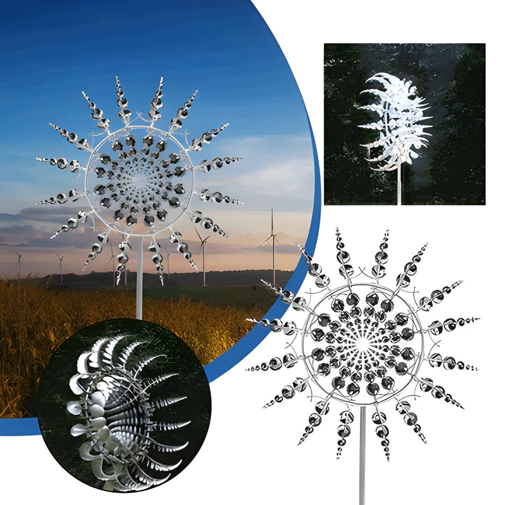 Weather-Resistant Kinetic Metal Wind Spinner — Garden Decor