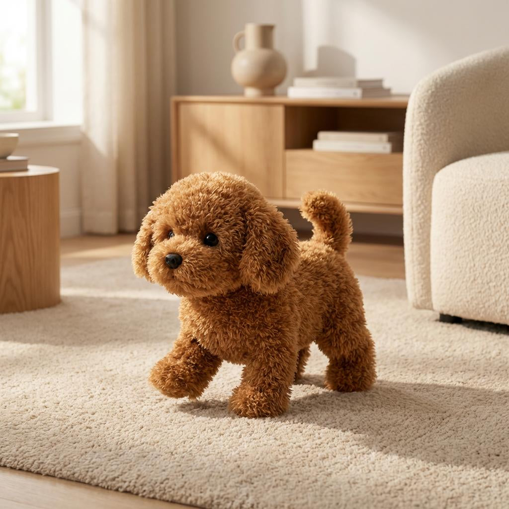 Interactive Plush Puppy Toy with Motion and Sound