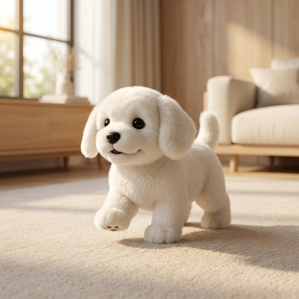 Interactive Plush Puppy Toy with Motion and Sound