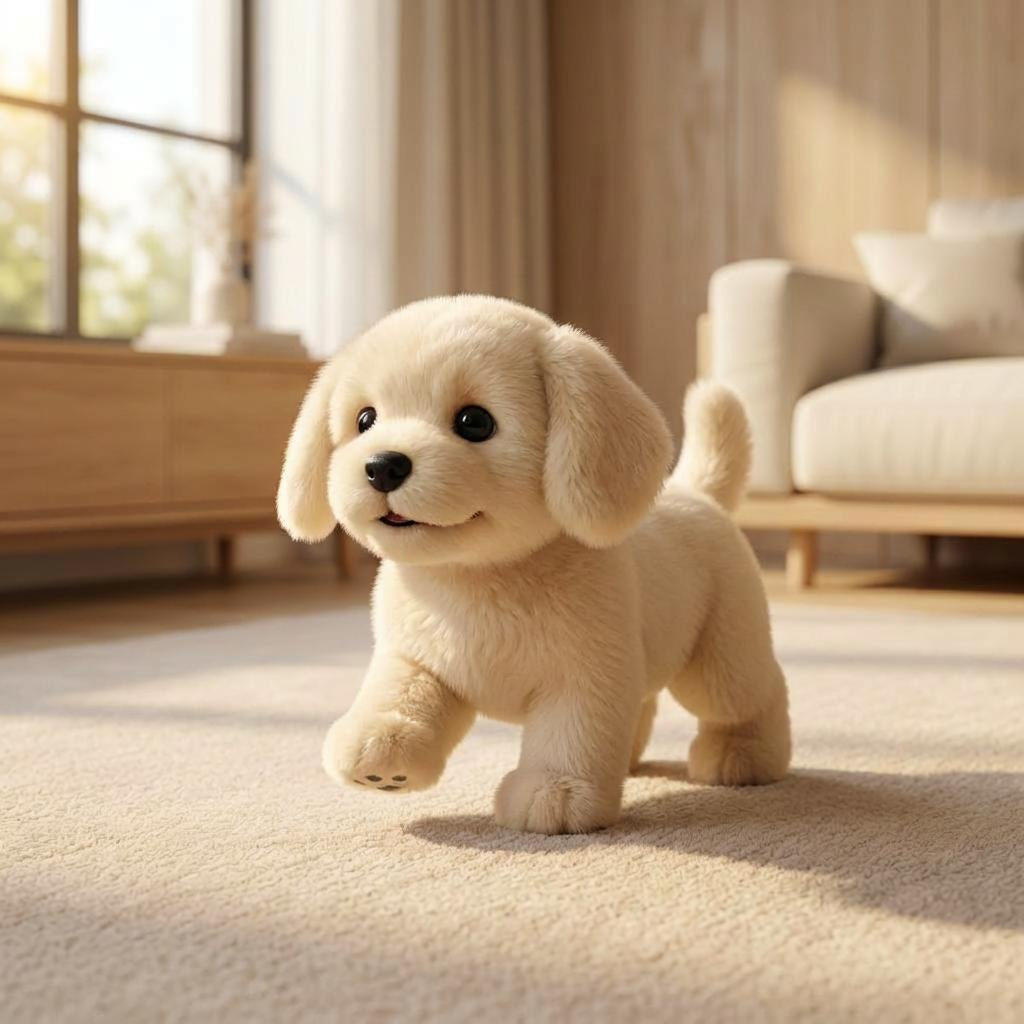 Interactive Plush Puppy Toy with Motion and Sound
