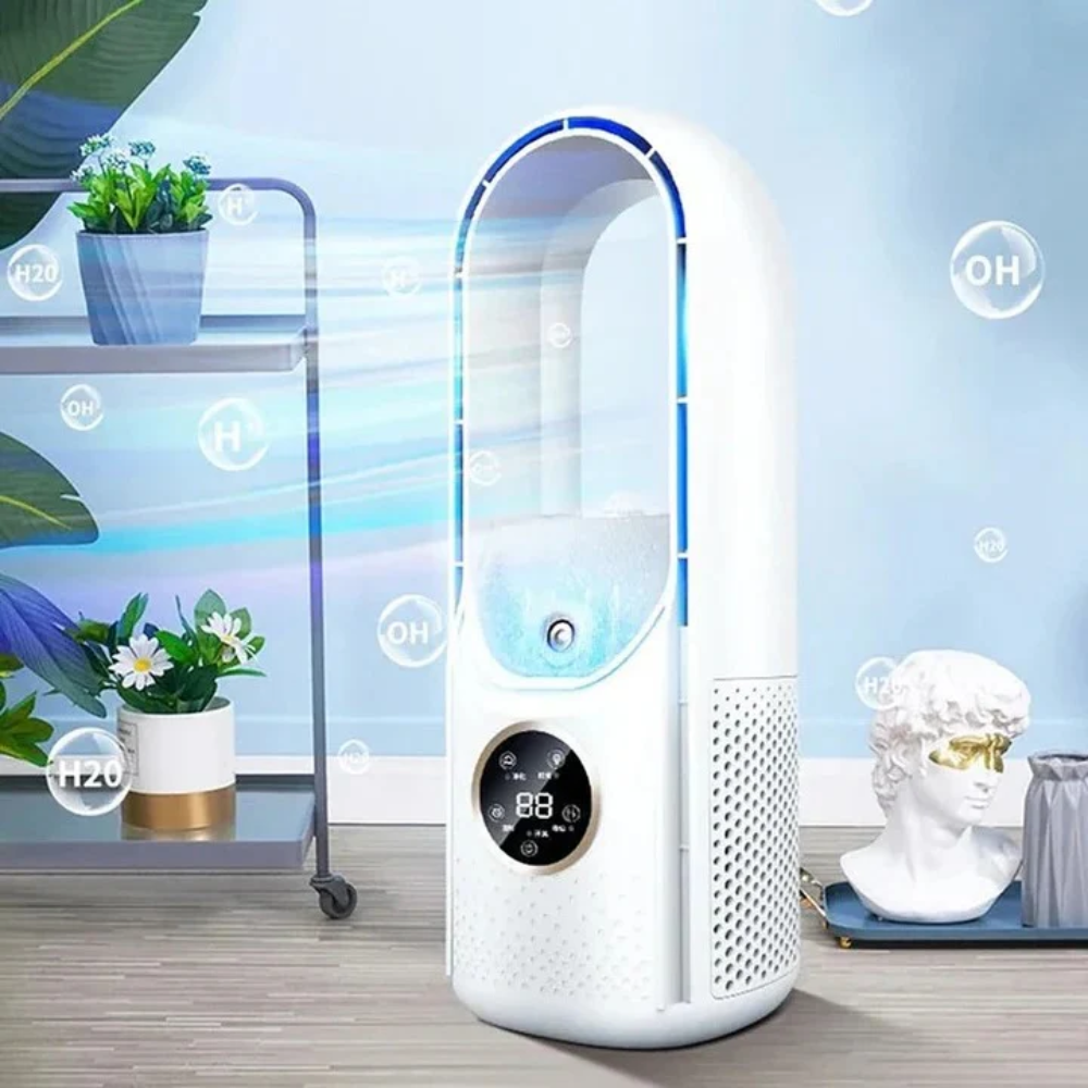 Compact Bladeless Portable Cooler with Quiet Operation