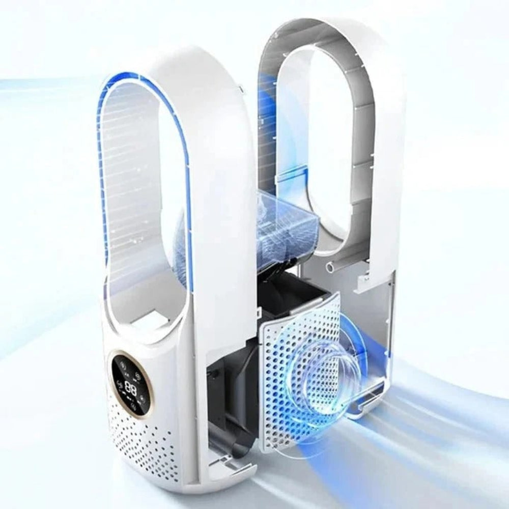 Compact Bladeless Portable Cooler with Quiet Operation