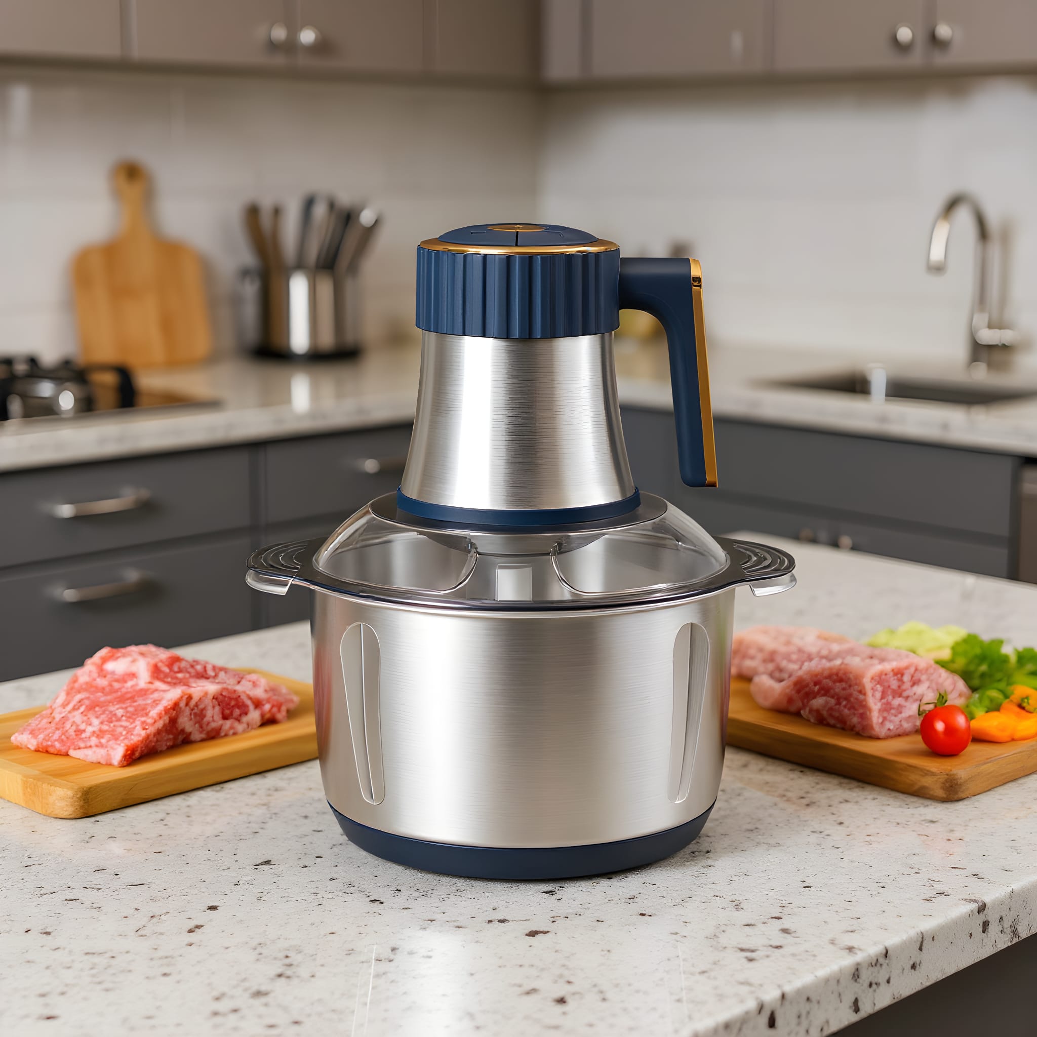 500W Electric Meat Grinder with Metal Transmission