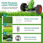Cordless Battery Grass Trimmer with Rechargeable Power