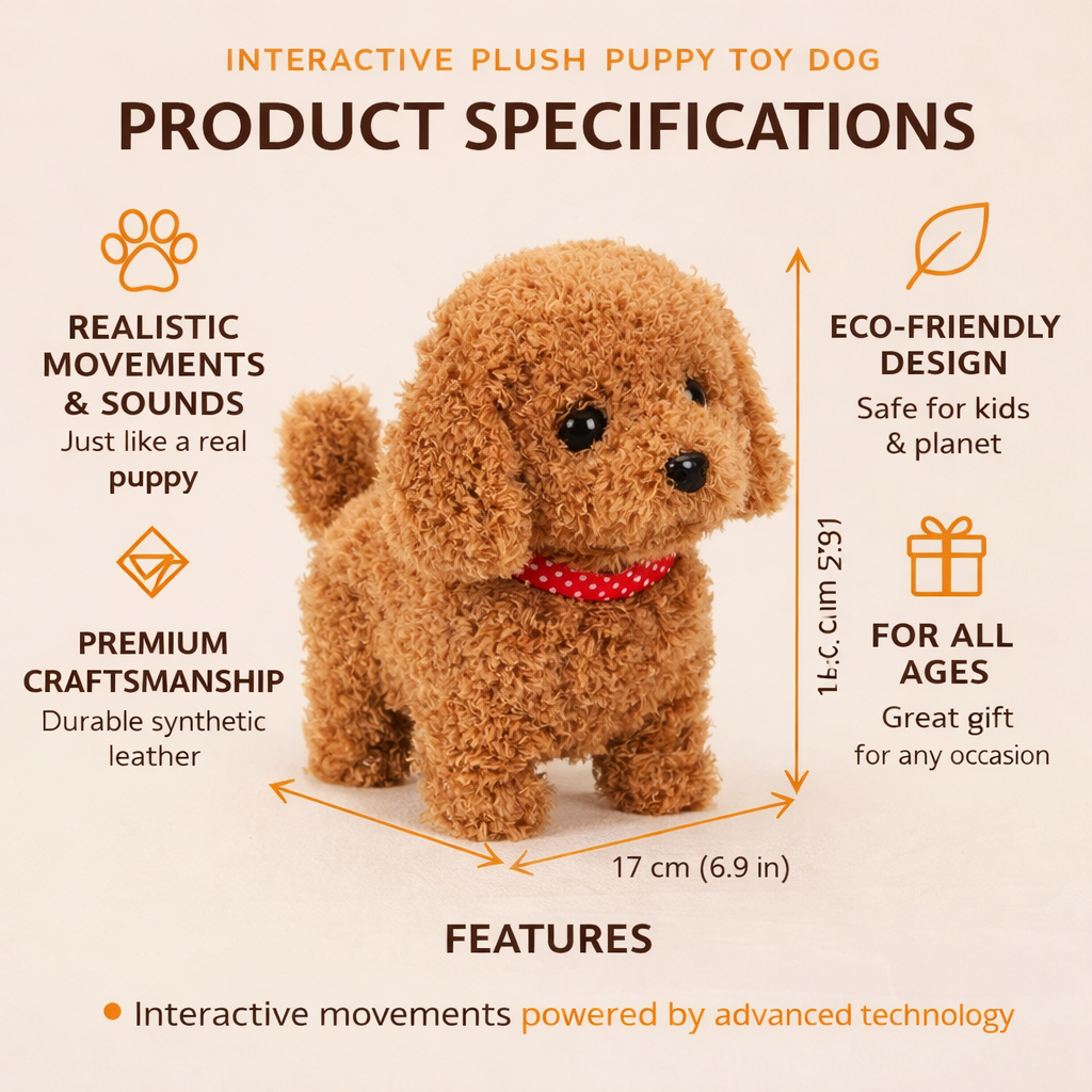 Interactive Robot Puppy Toy — Walking Plush Pet