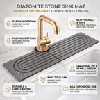 Diatomite Sink Drying Tray with Faucet Cutout, Quick Dry