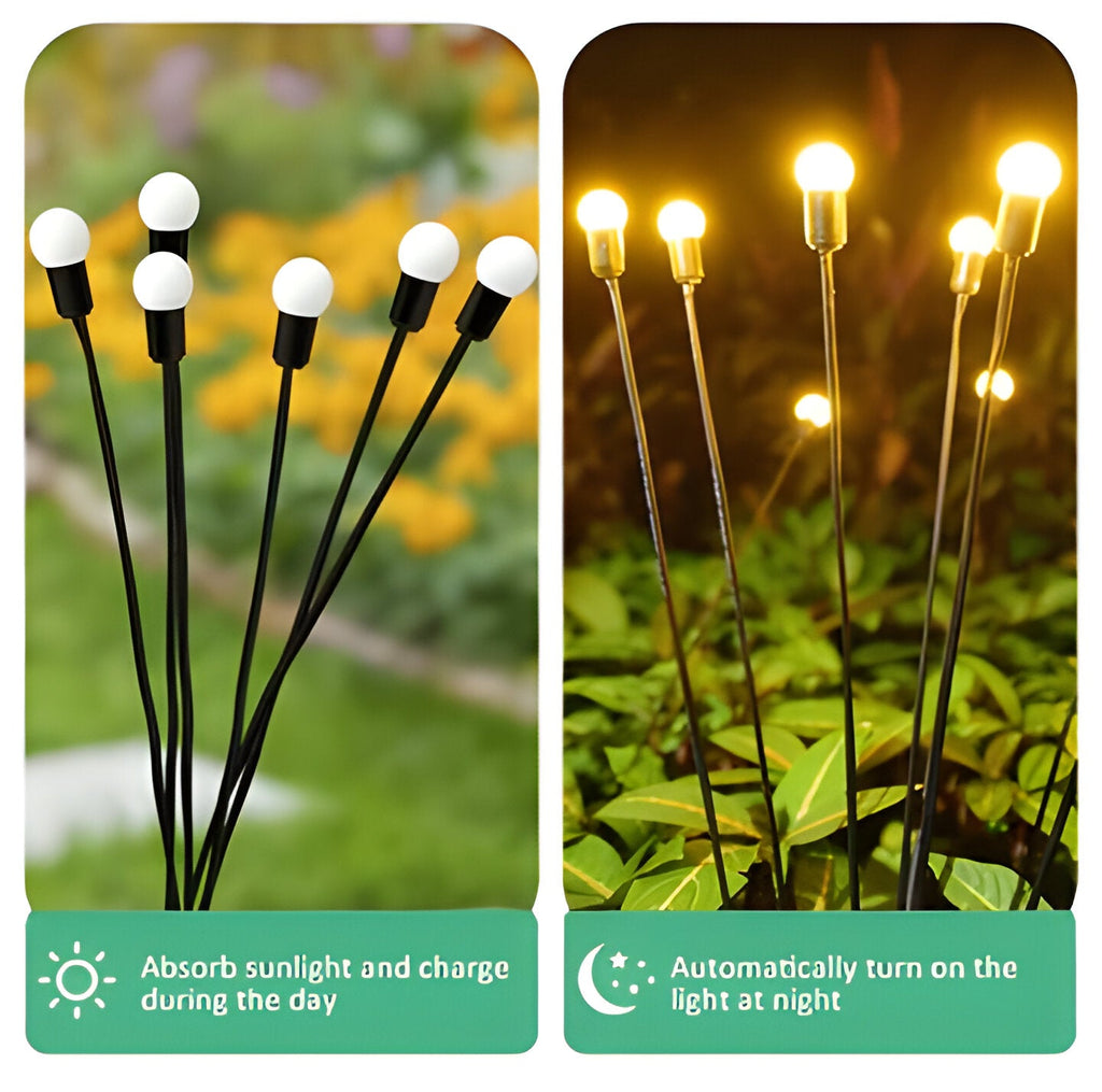 Solar Firefly Dancing Garden Lights with Flexible Stems