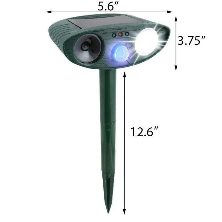Solar Ultrasonic Chipmunk Repeller with Motion Sensor